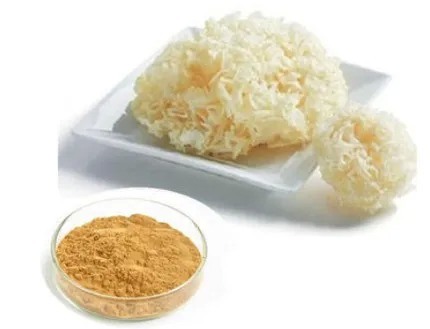 Food Grade White Fungus Extract 30% Polysaccharides Soluble in Water Fine Brown Yellow Powder for Functional Food