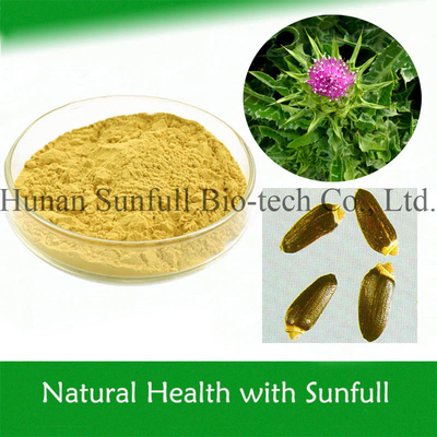 پودر استخراج 100٪ طبیعی شیر خاردار از دانه های Silybum Marianum برای رشد سلول های کبد