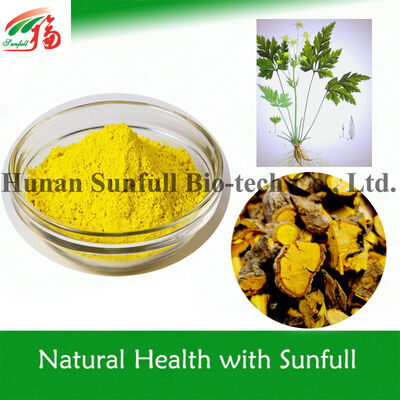 100٪ بربرین طبیعی hcl 97٪ 98٪ از ریشه Coptis chinensis با شماره CAS 633-65-8